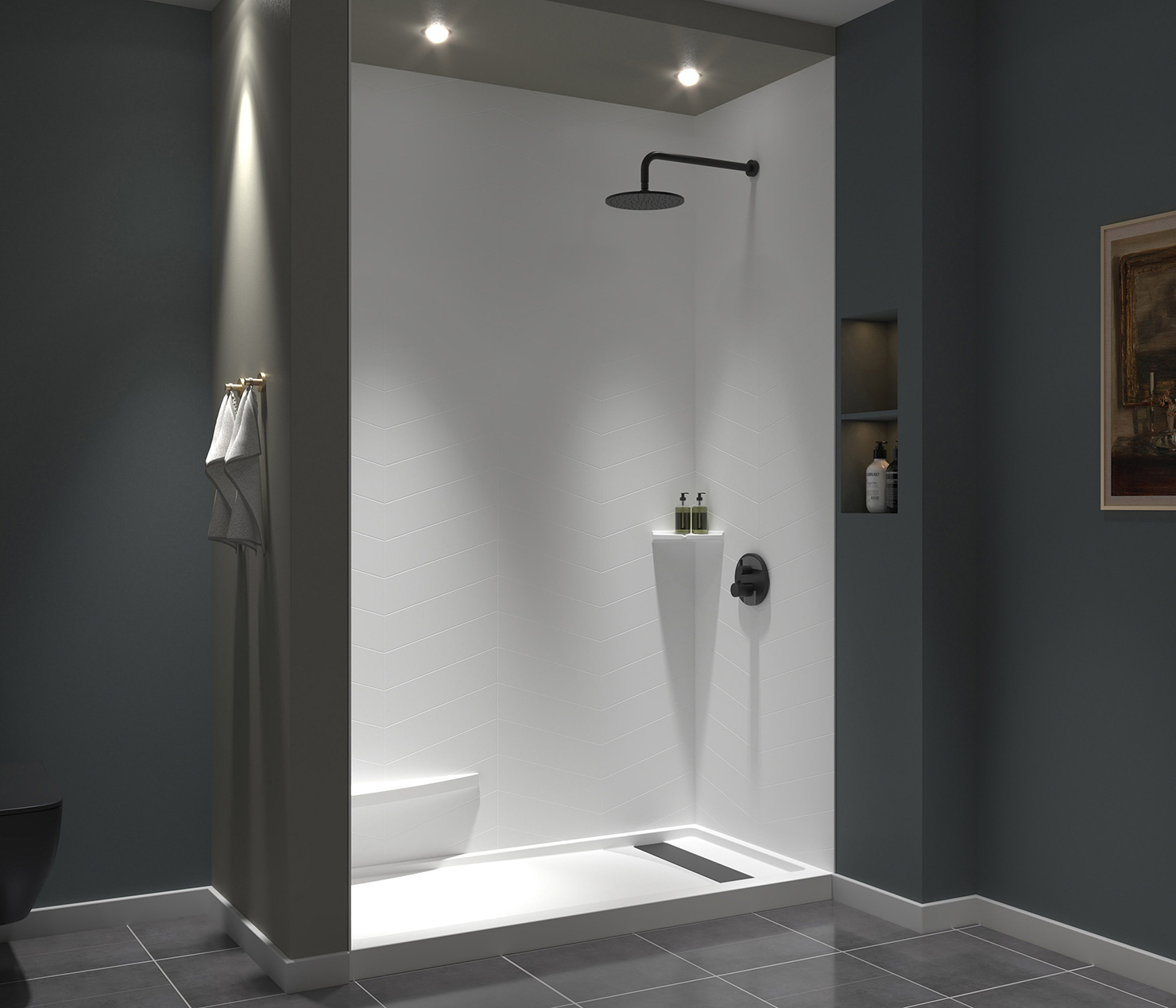 shower pan & shower surround